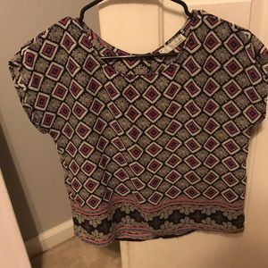 Cute patterned short sleeve top